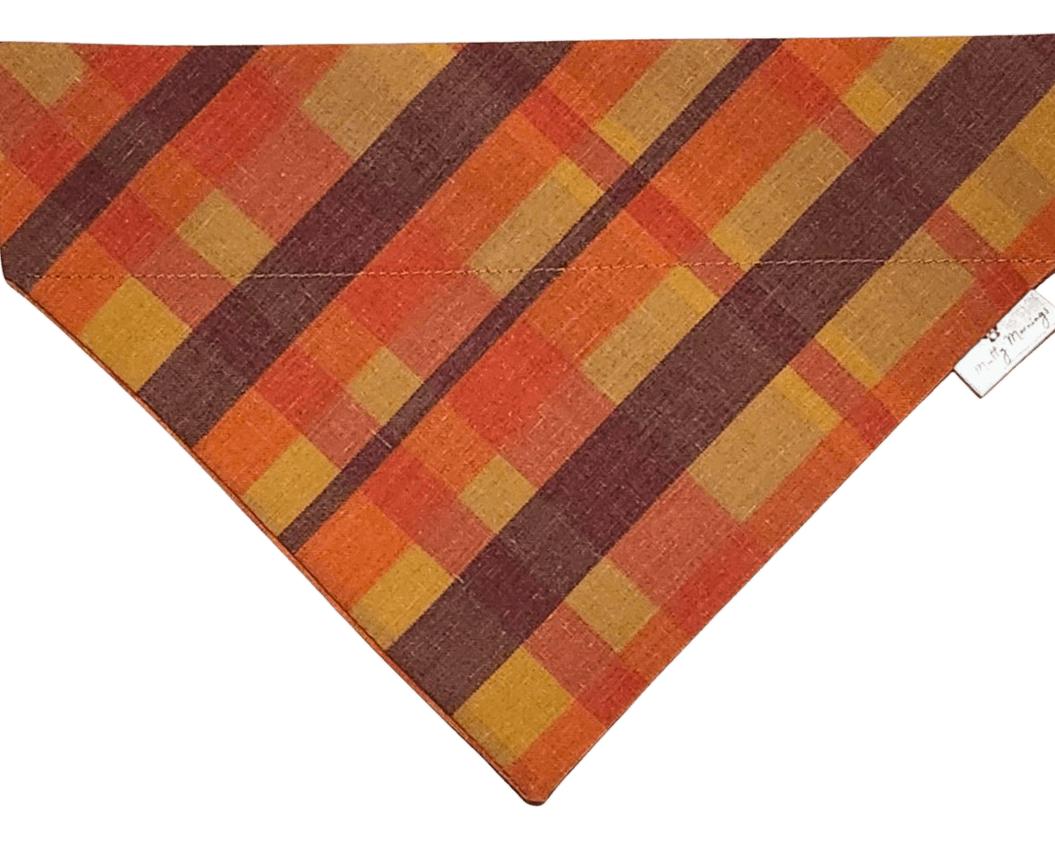 Autumn Ember Plaid Pet Bandana - Mutty Mornings