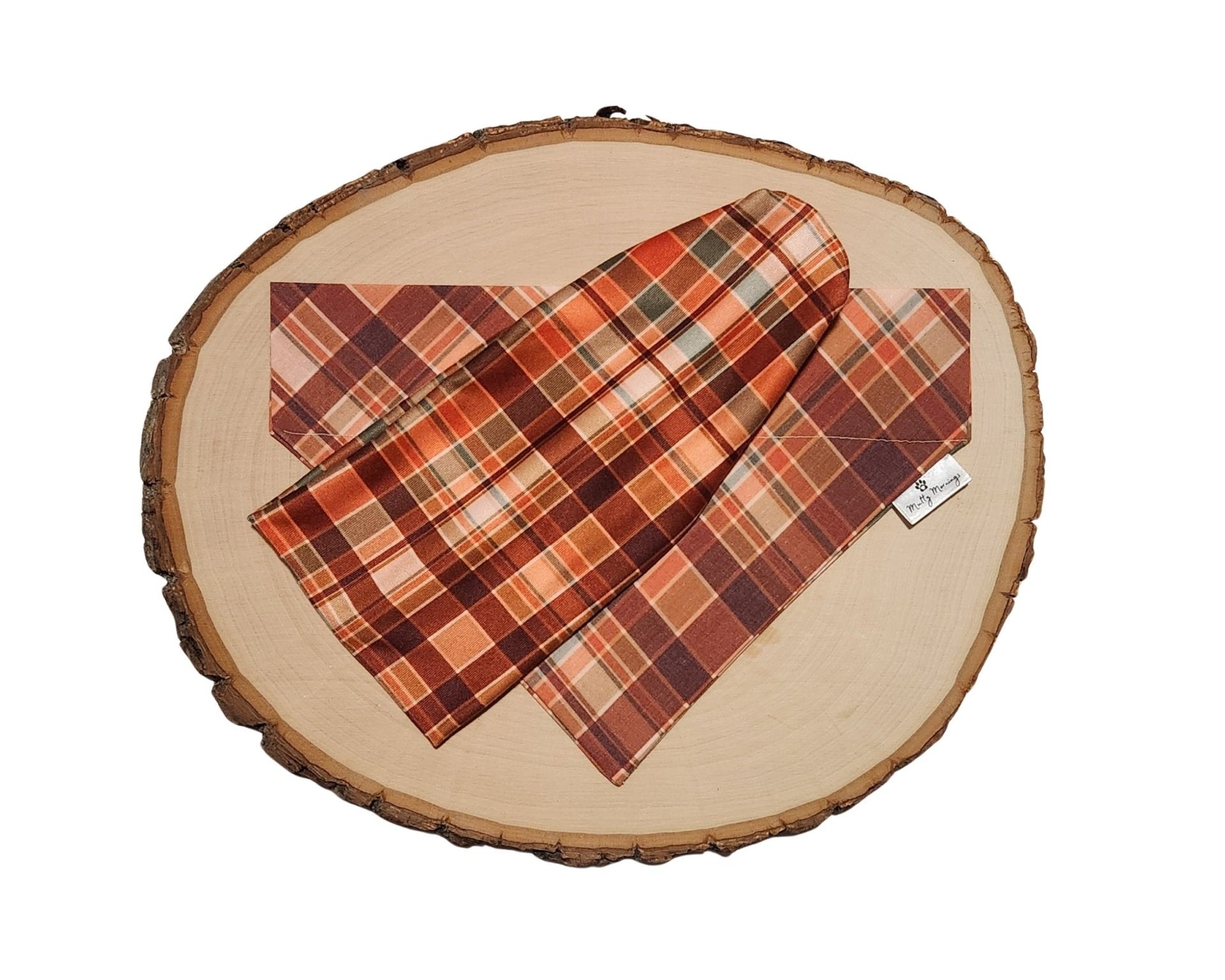 Autumn Harvest Plaid Bandana & Headband Set - Mutty Mornings