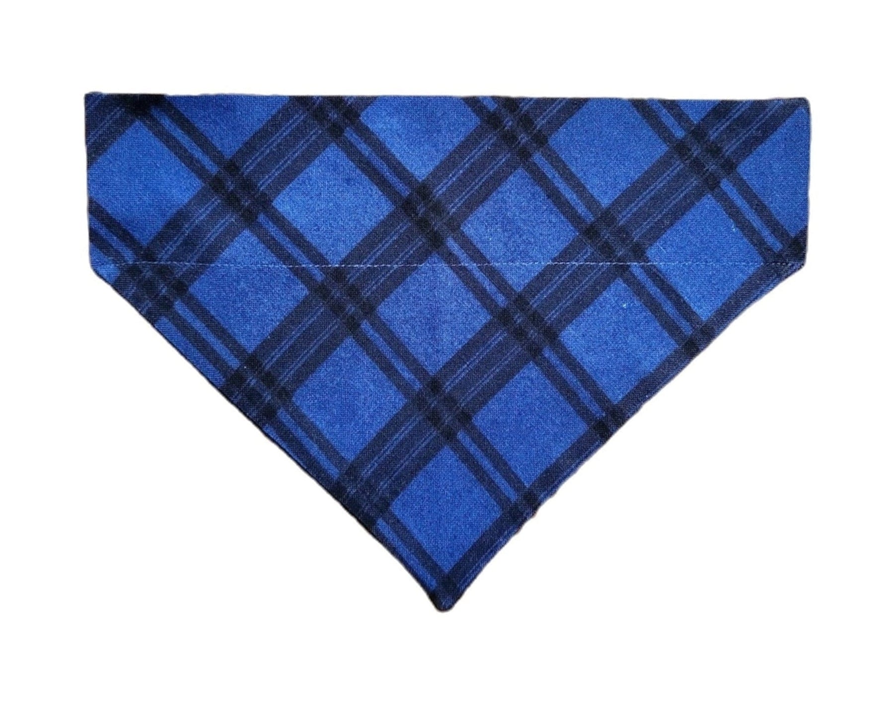 Blue and Black Plaid Pet Bandana - Mutty Mornings