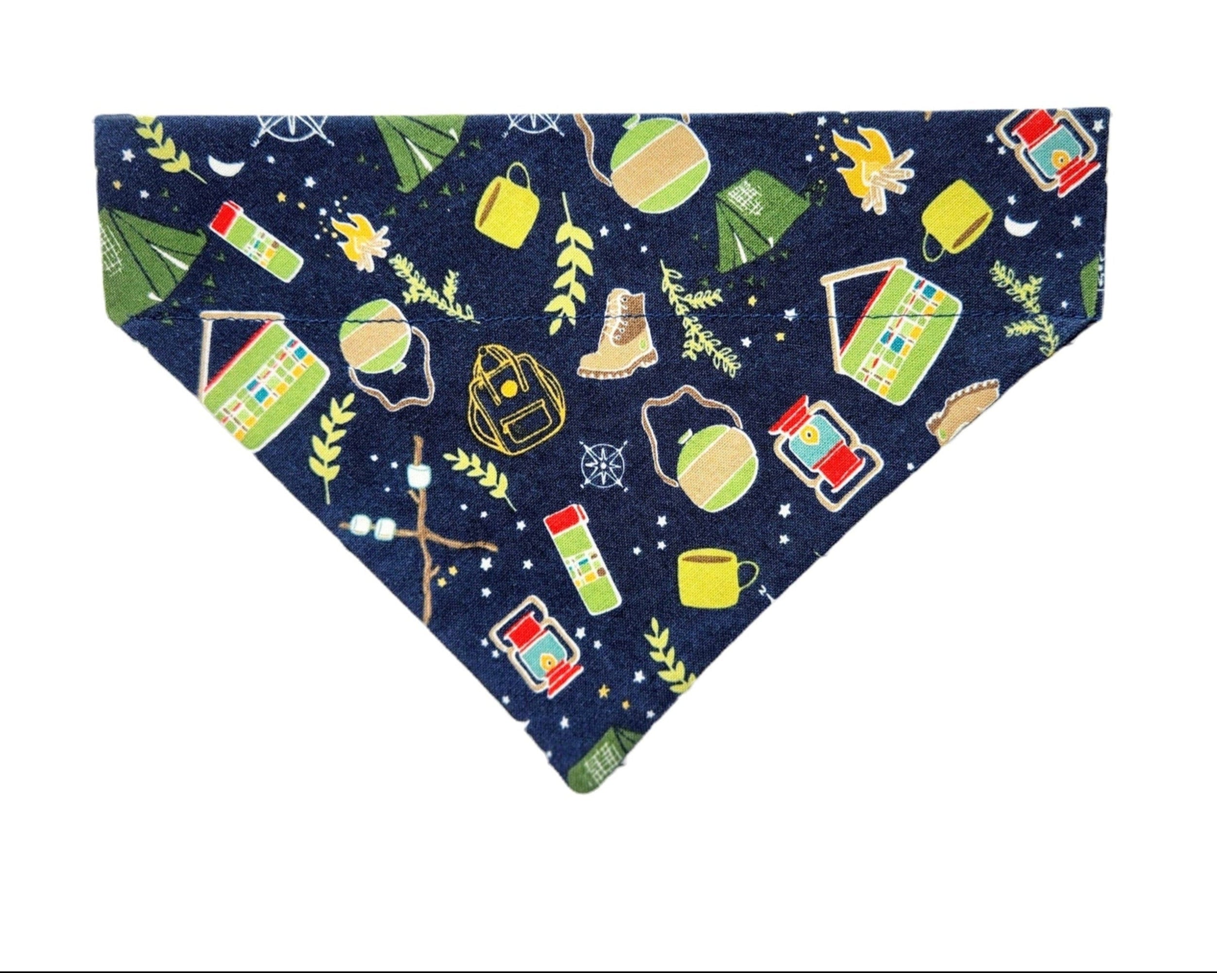 Blue Camping Pet Bandana - Mutty Mornings
