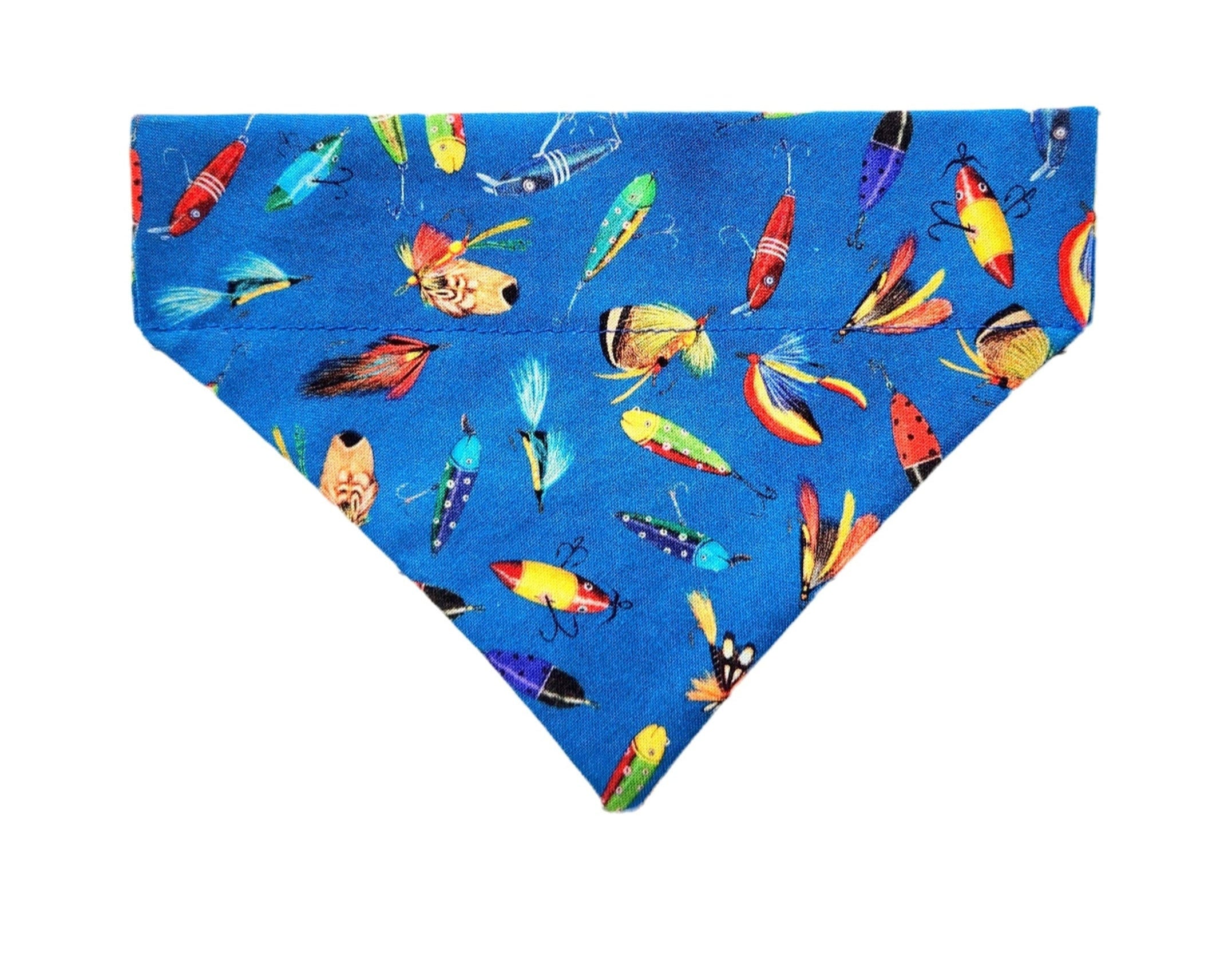 Blue Fishing Lures Pet Bandana - Mutty Mornings
