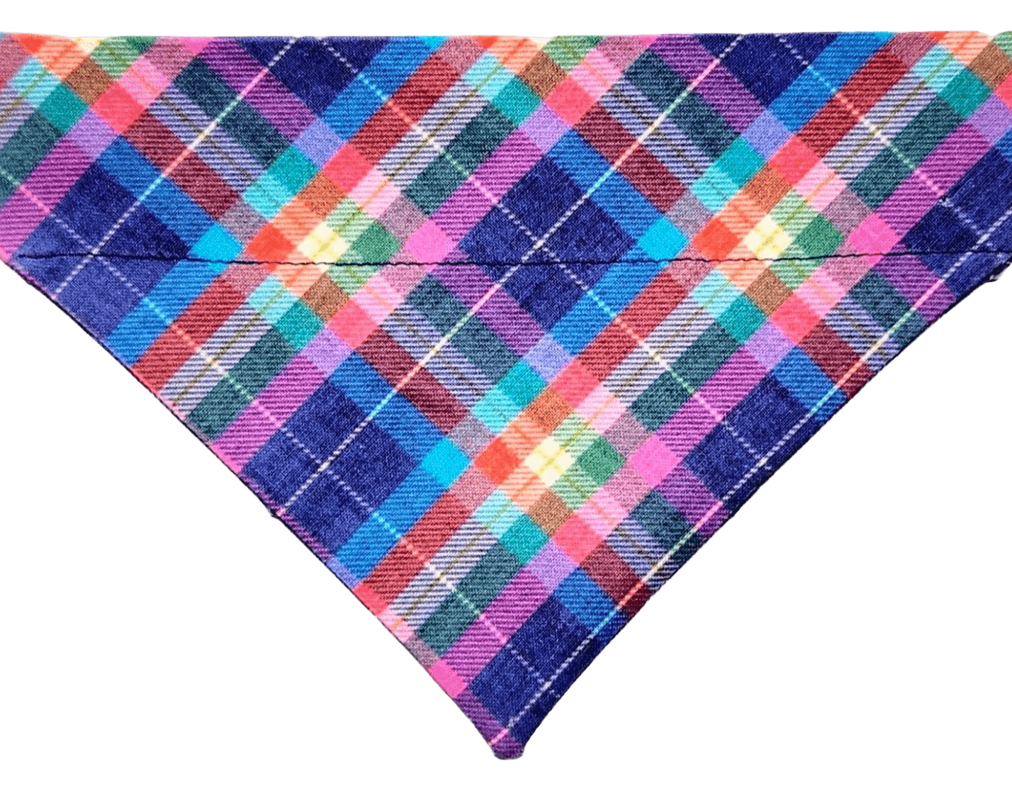 Bubblegum Plaid Pet Bandana - Mutty Mornings