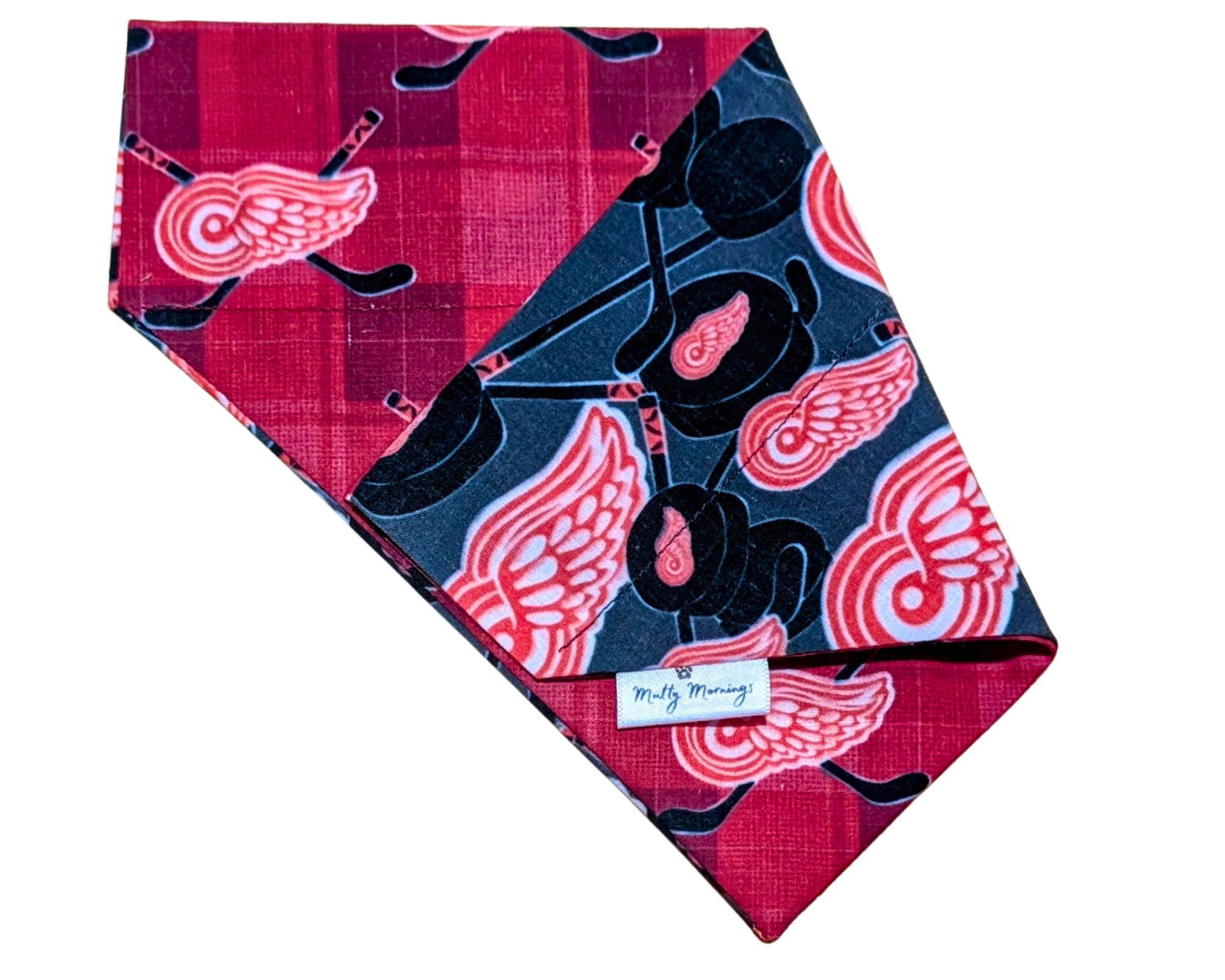Detroit Red Wings Reversible Pet Bandana - Mutty Mornings