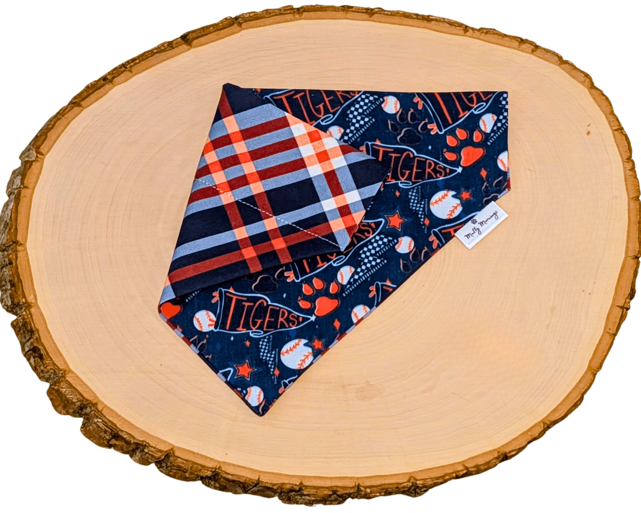 Go Tigers Plaid Reversible Pet Bandana - Mutty Mornings