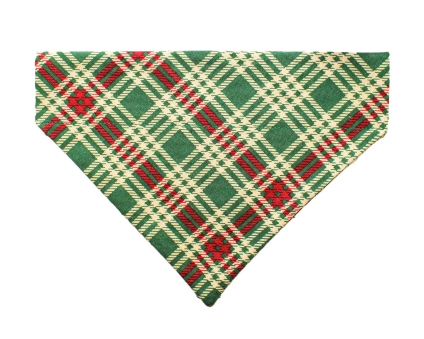 Green & Red Rustic Plaid Pet Bandana - Mutty Mornings