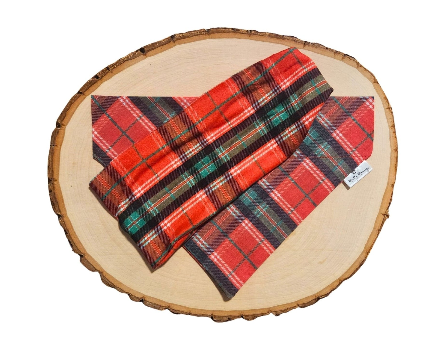 Highland Holiday Plaid Bandana & Matching Headband - Mutty Mornings