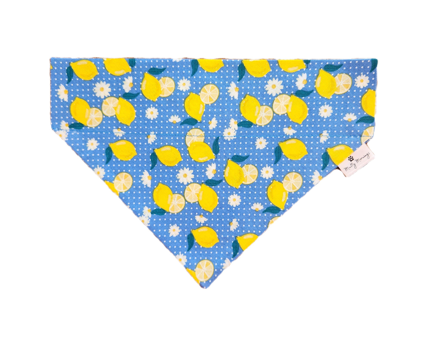 Lemon Polka Dot Pet Bandana - Mutty Mornings