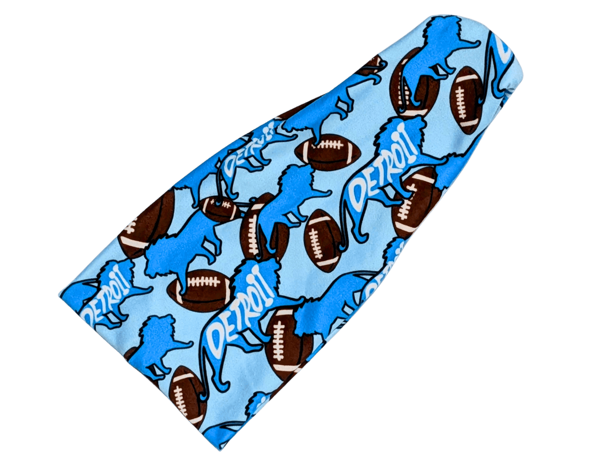 Lions of Detroit Bandana & Matching Headband Set - Mutty Mornings