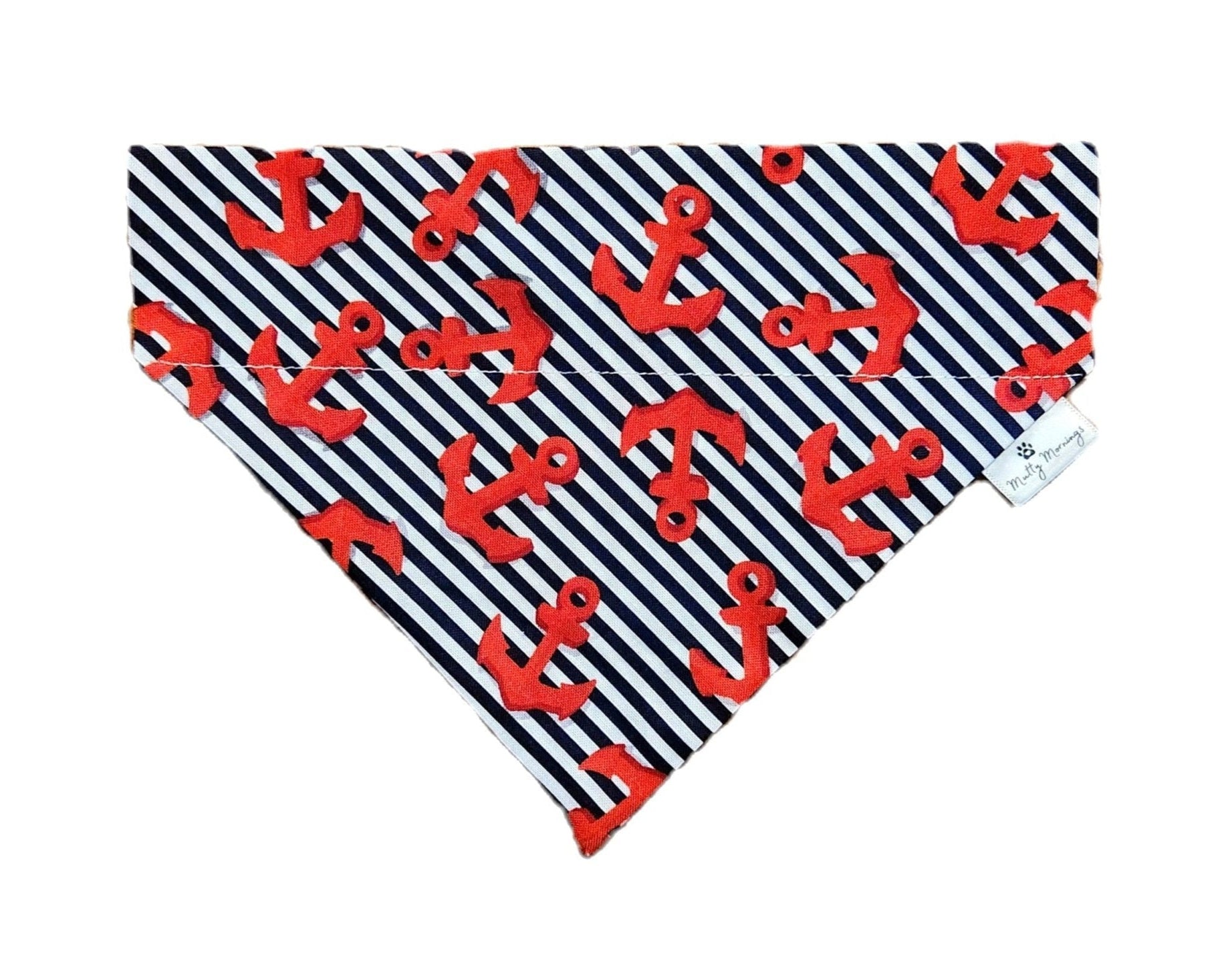 Nautical Red Anchor Pet Bandana - Mutty Mornings