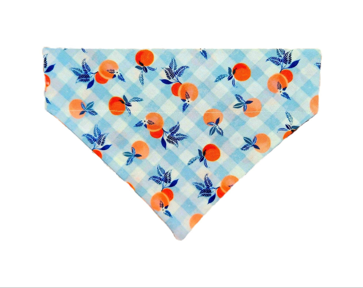 Orange Gingham Plaid Pet Bandana - Mutty Mornings