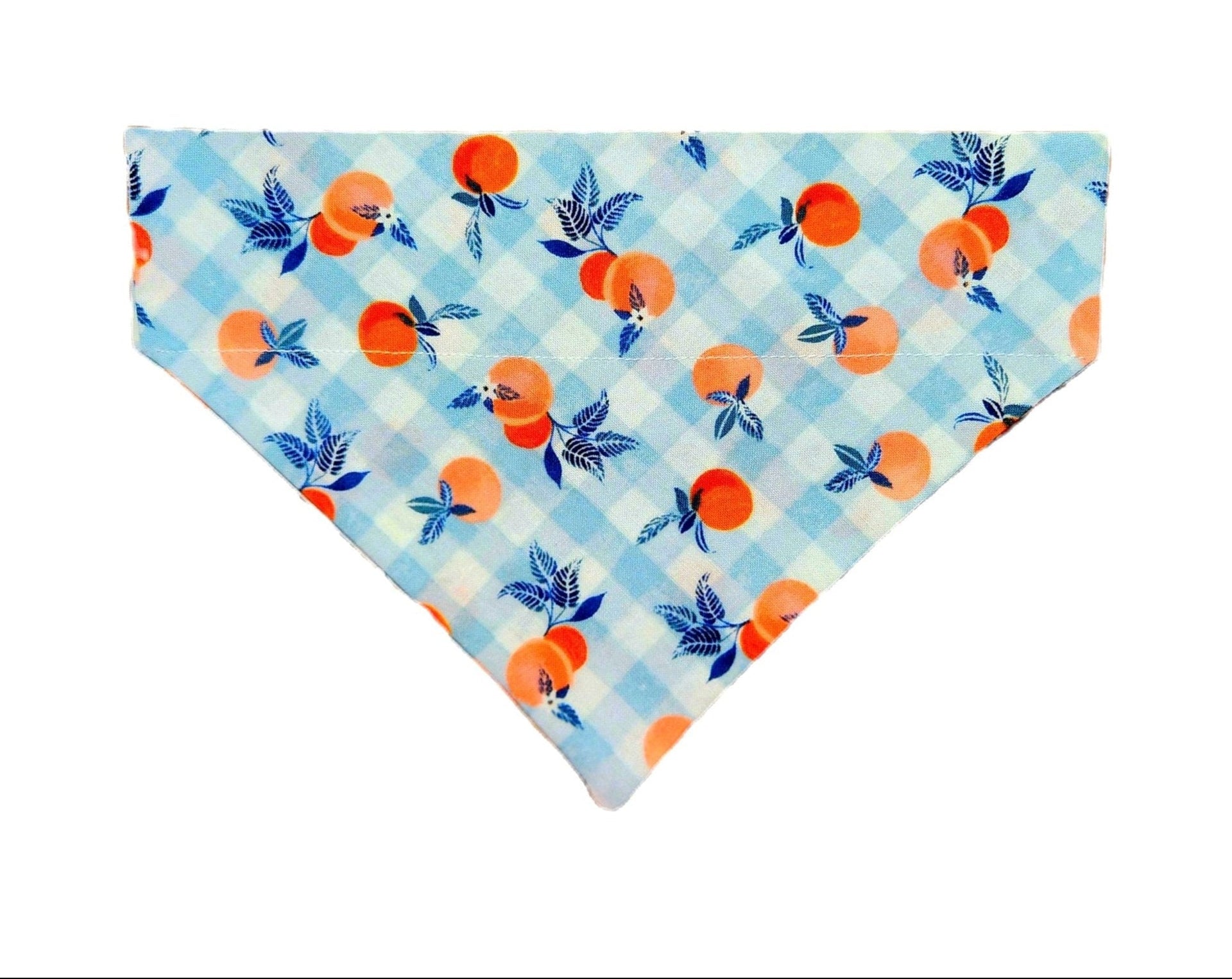 Orange Gingham Plaid Pet Bandana - Mutty Mornings
