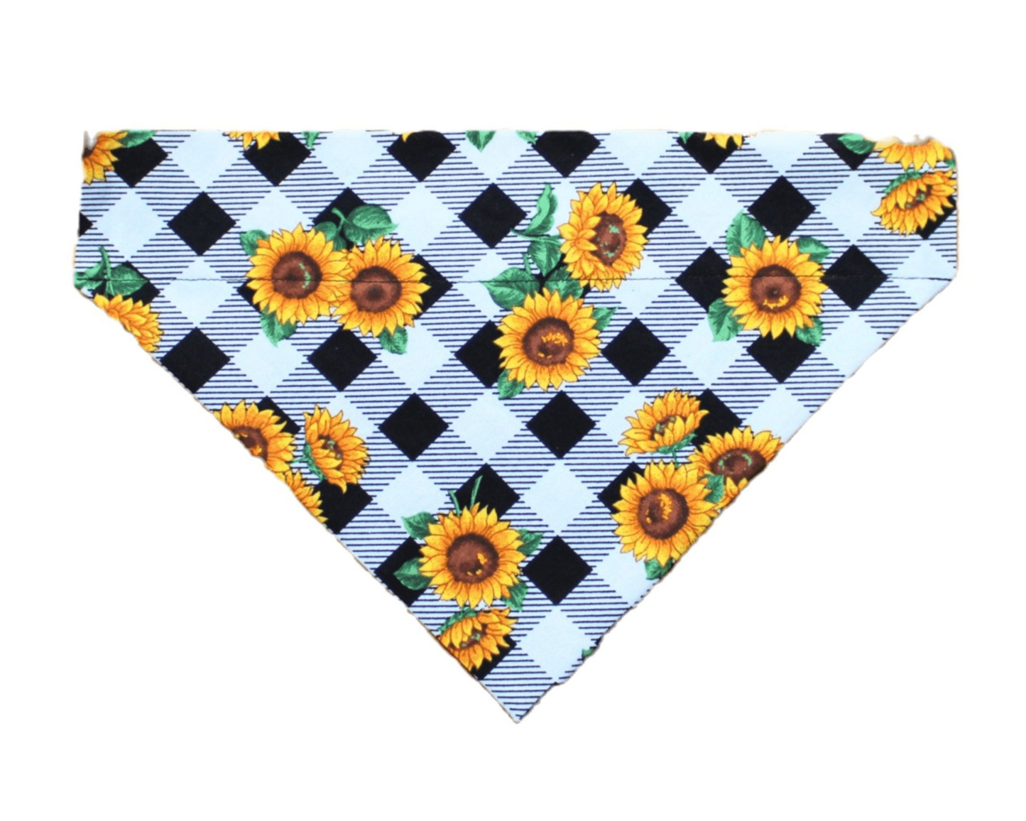 Plaid Sunflowers Pet Bandana - Mutty Mornings