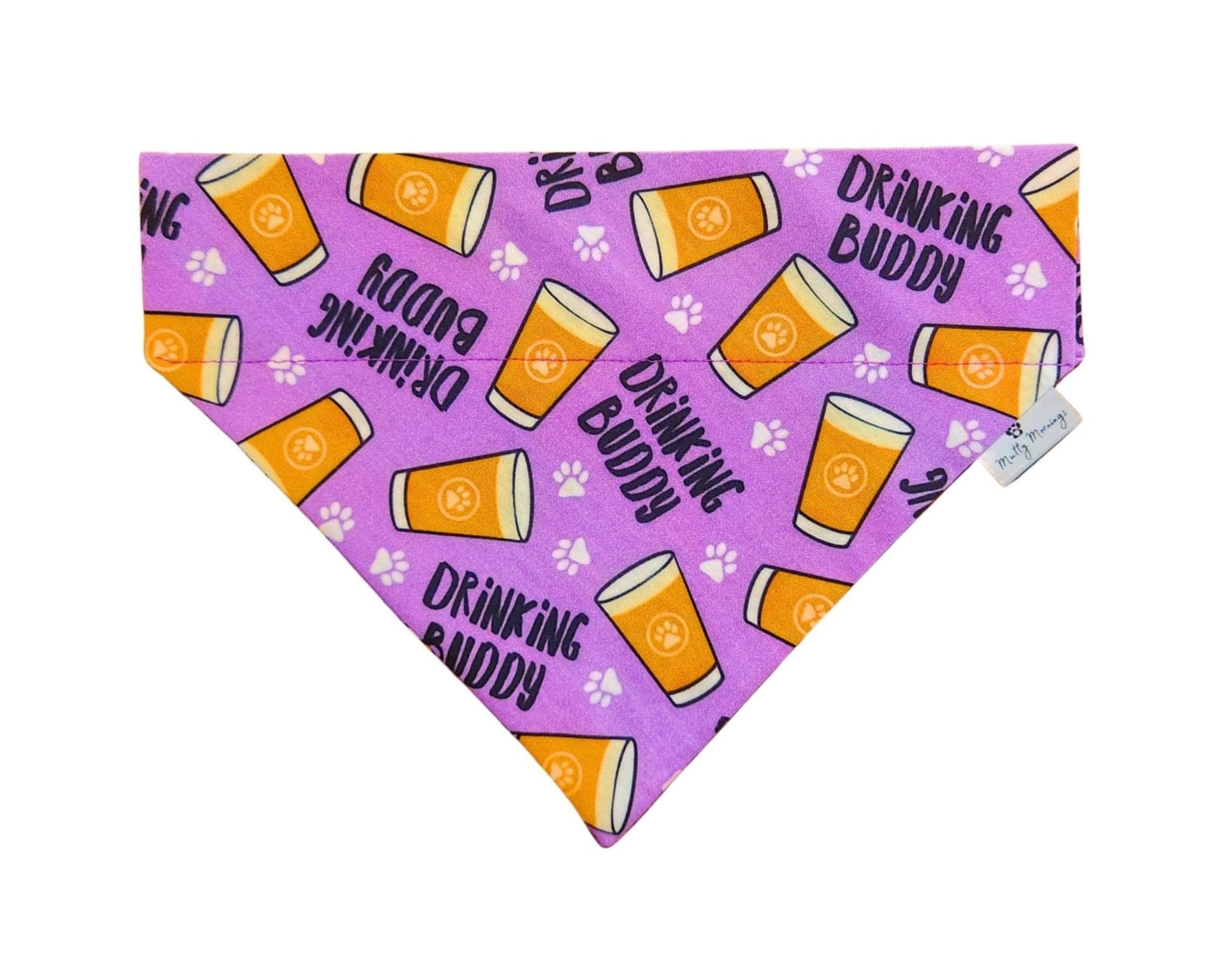 Purple Drinking Buddy Pet Bandana - Mutty Mornings