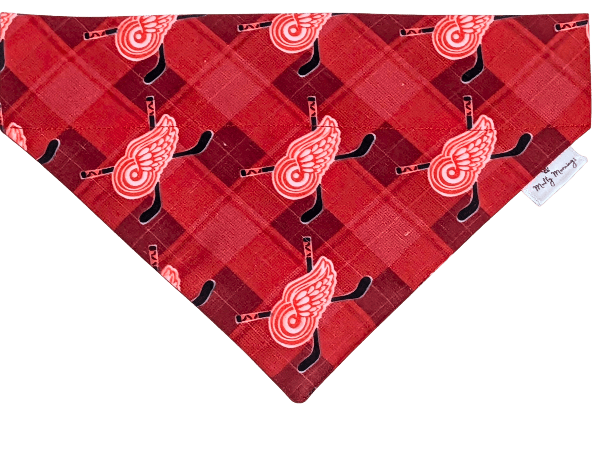Red Wings Plaid Pet Bandana - Mutty Mornings