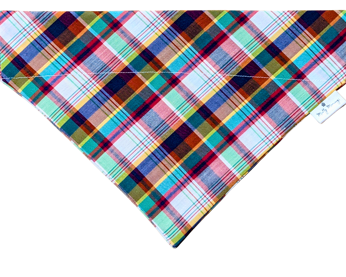 Cheerful Plaid Pet Bandana
