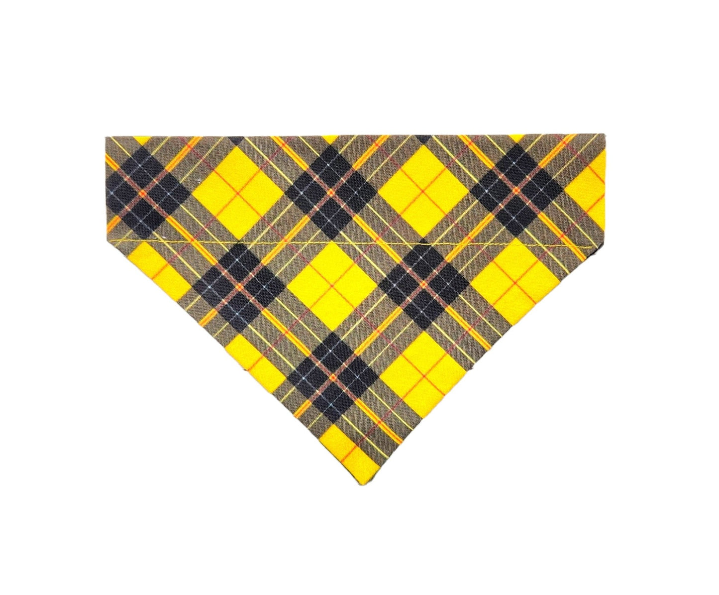 Yellow Black Plaid Pet Bandana - Mutty Mornings