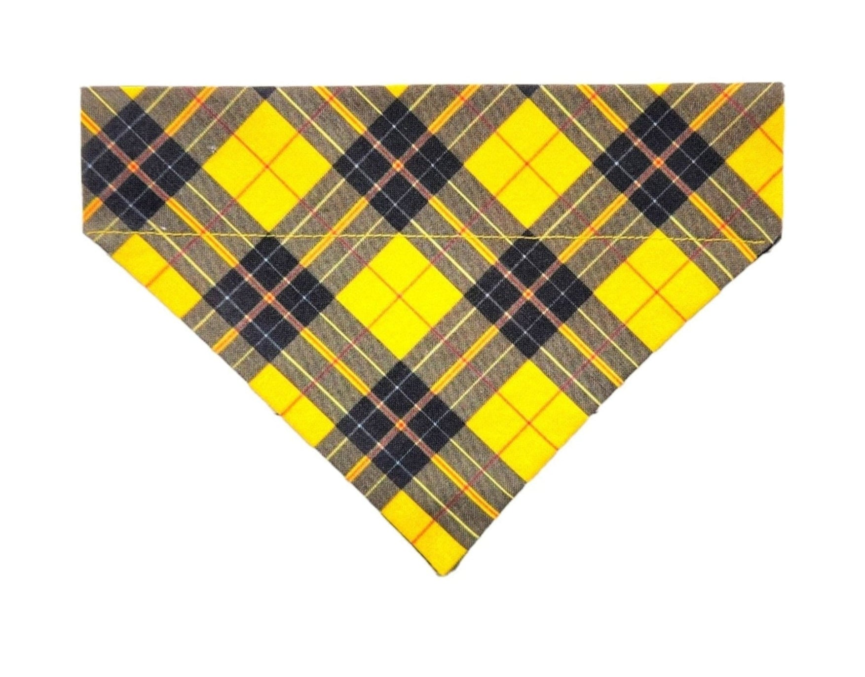 Yellow Black Plaid Pet Bandana - Mutty Mornings