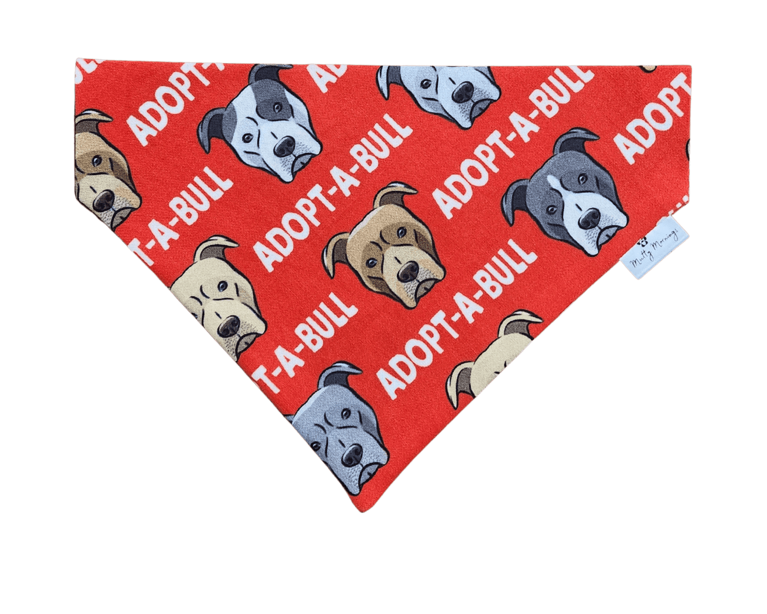 Adopt - A Bull Green Pet Bandana - Mutty Mornings