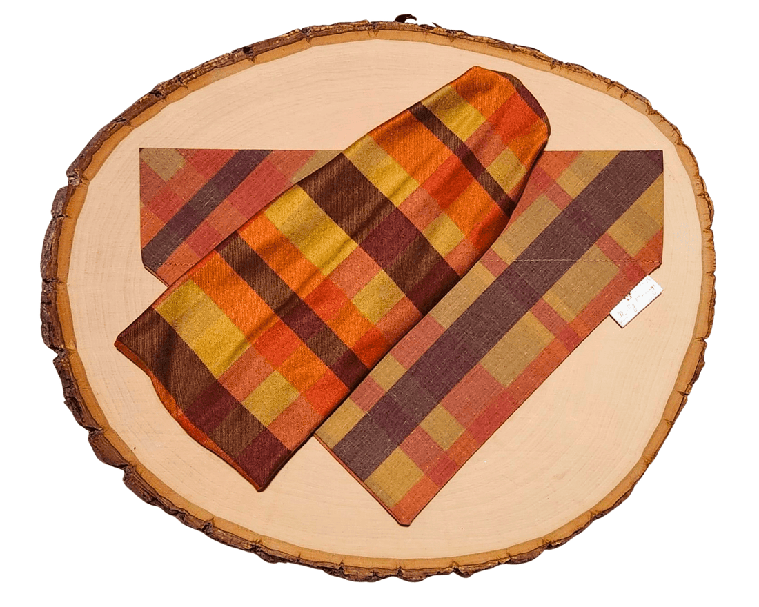 Autumn Ember Plaid Bandana &amp; Headband Set - Mutty Mornings