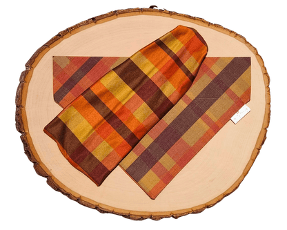 Autumn Ember Plaid Bandana &amp; Headband Set - Mutty Mornings