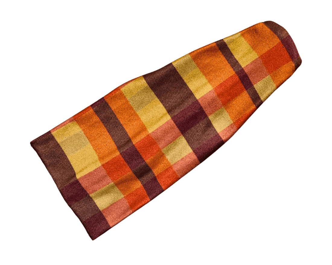 Autumn Ember Plaid Bandana &amp; Headband Set - Mutty Mornings
