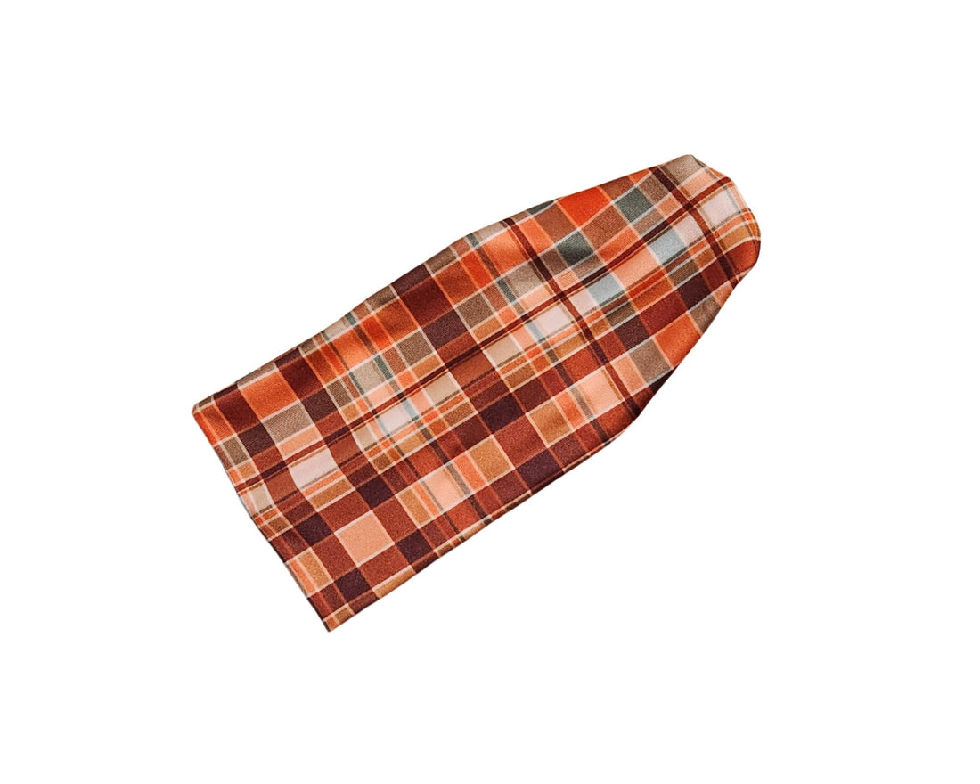 Autumn Harvest Plaid Bandana &amp; Headband Set - Mutty Mornings