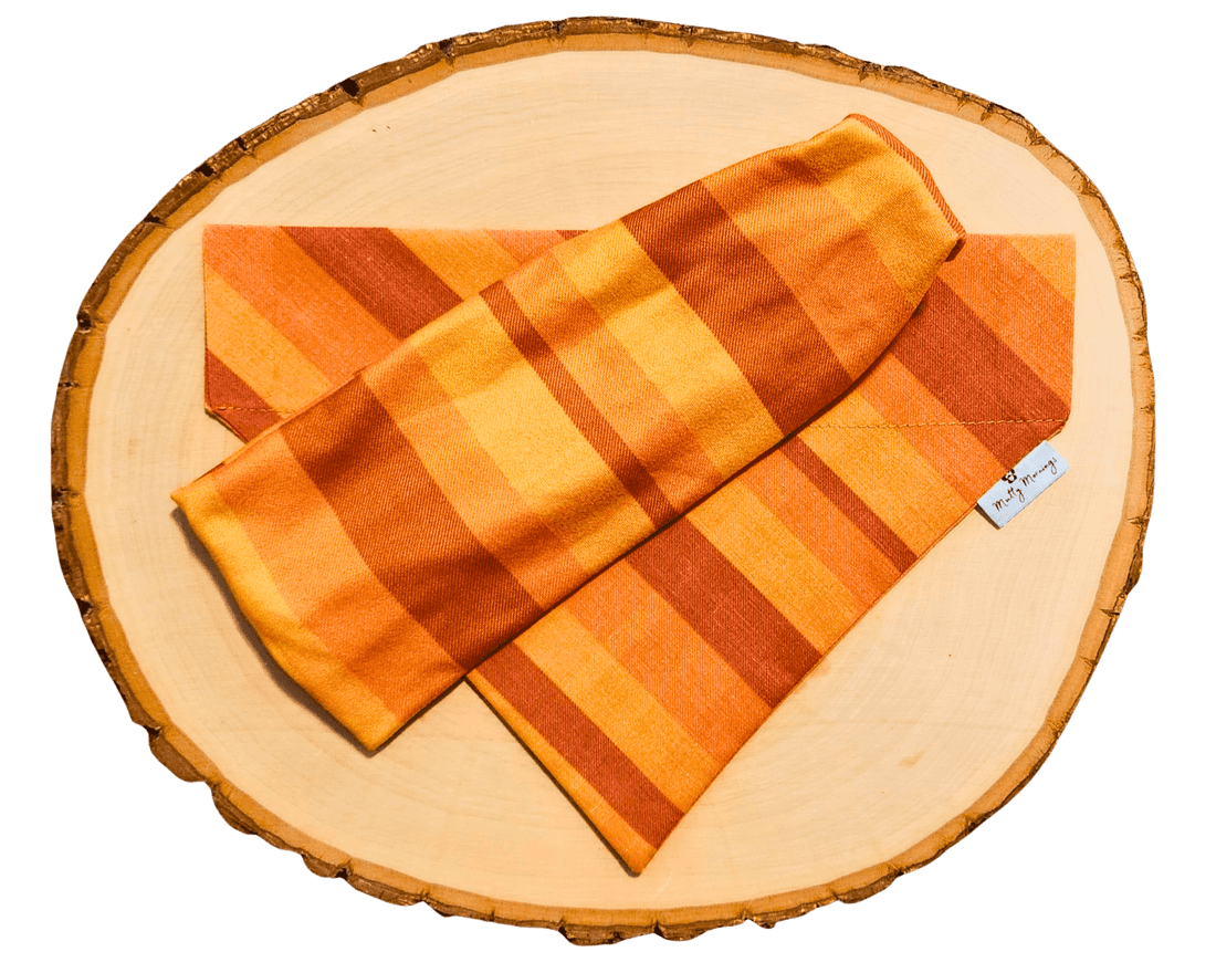 Autumn Stripe Bandana &amp; Headband Set - Mutty Mornings
