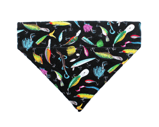 Black Fishing Pet Bandana - Mutty Mornings