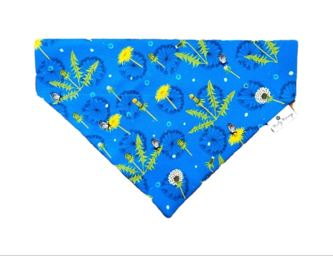 Blue Dandelion Pet Bandana - Mutty Mornings