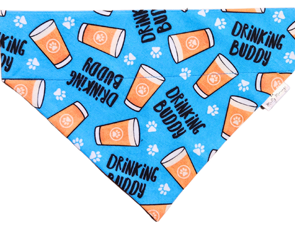 Blue Drinking Buddy Pet Bandana - Mutty Mornings