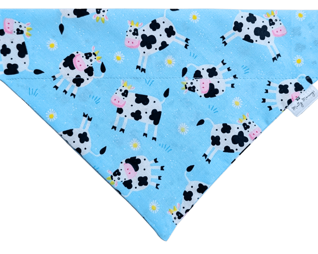 Blue Skies &amp; Bovine Vibes Pet Bandana - Mutty Mornings