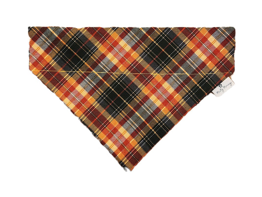 Bonfire Nights Plaid Pet Bandana - Mutty Mornings