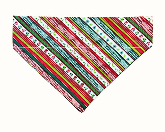 Christmas Stripe Pet Bandana - Mutty Mornings