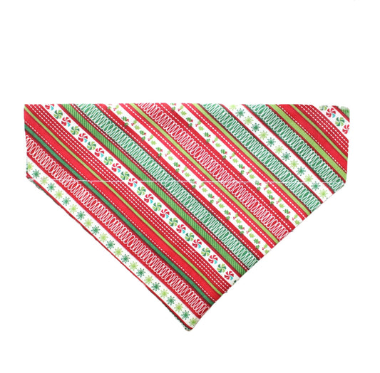 Christmas Stripe Pet Bandana - Mutty Mornings