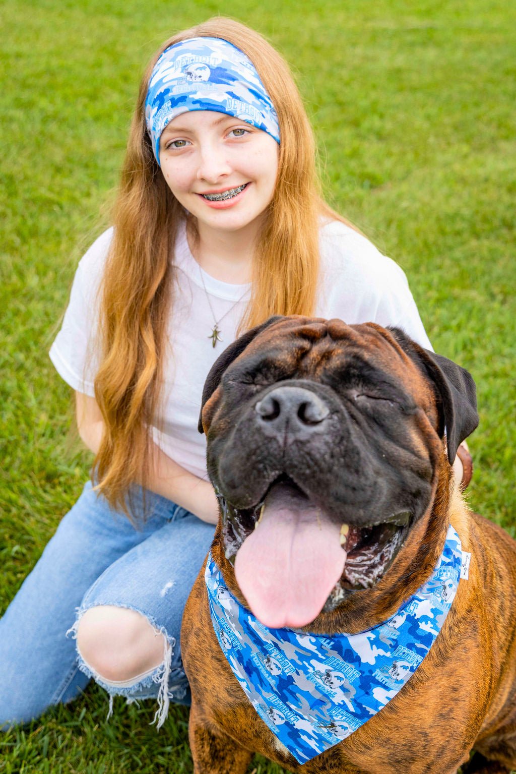 Detroit Lions Camo Bandana &amp; Headband - Mutty Mornings