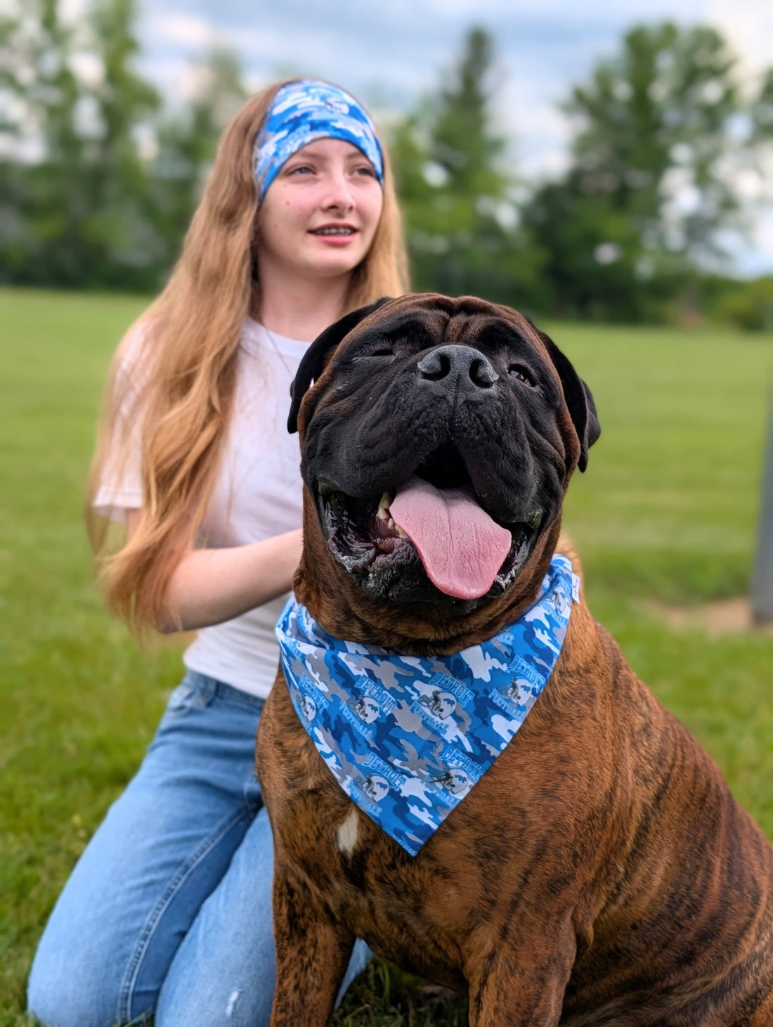 Detroit Lions Camo Bandana &amp; Headband - Mutty Mornings