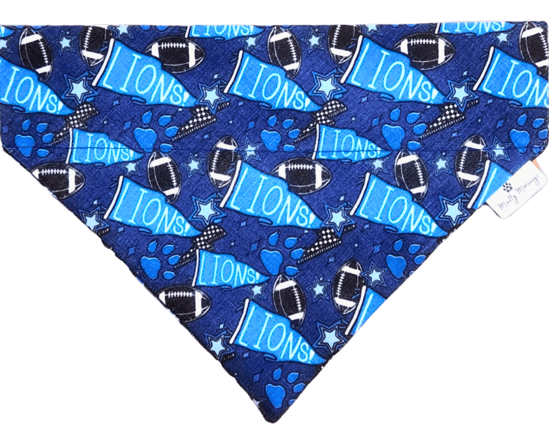 Detroit Lions Pendant Bandana &amp; Headband Set - Mutty Mornings