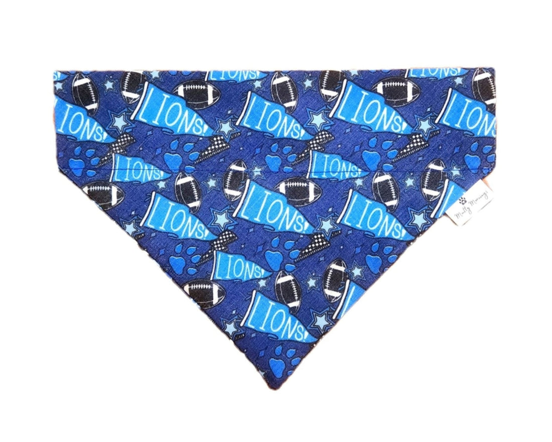 Detroit Lions Pendant Matching Bandana &amp; Headband Set - Mutty Mornings