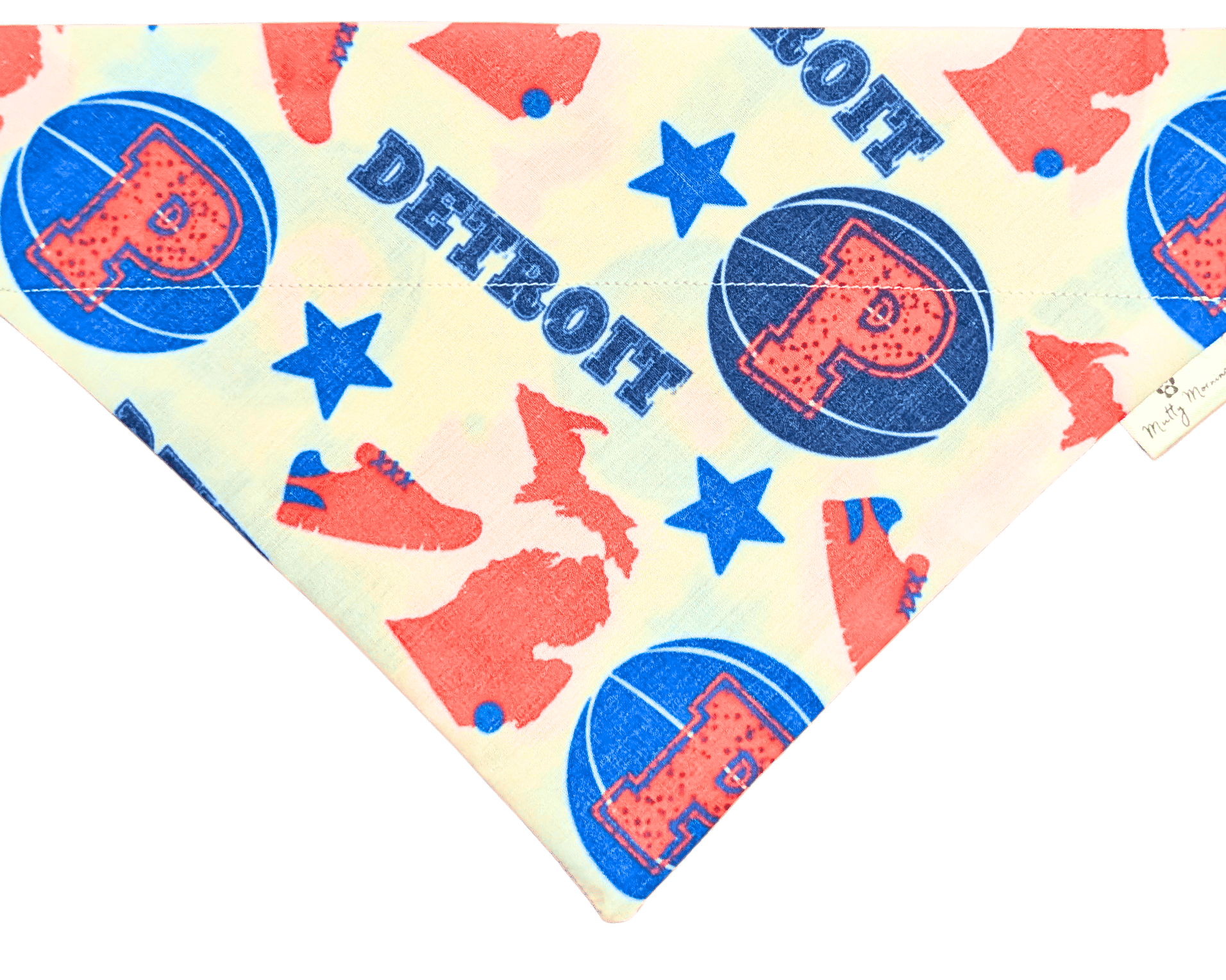 Detroit Pistons Pet Bandana - Mutty Mornings