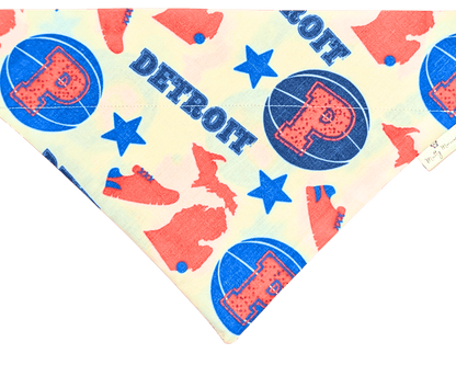 Detroit Pistons Pet Bandana - Mutty Mornings