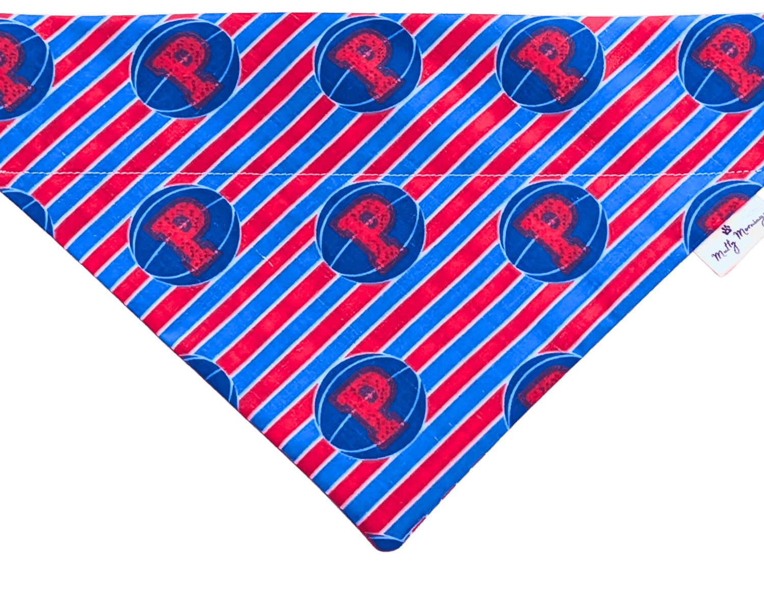 Detroit Pistons Stripe Pet Bandana - Mutty Mornings