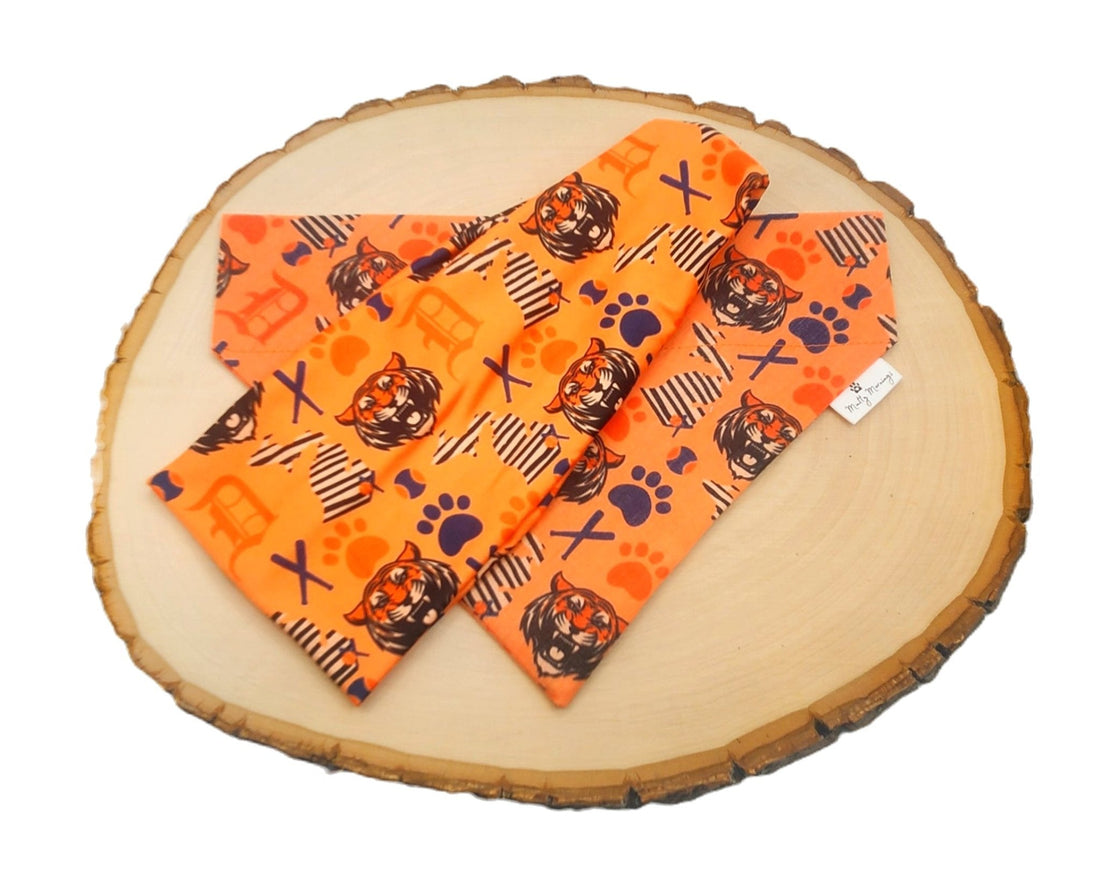 Detroit Tigers Matching Bandana &amp; Headband Set - Mutty Mornings