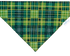 Emerald & Gold Plaid Pet Bandana - Mutty Mornings