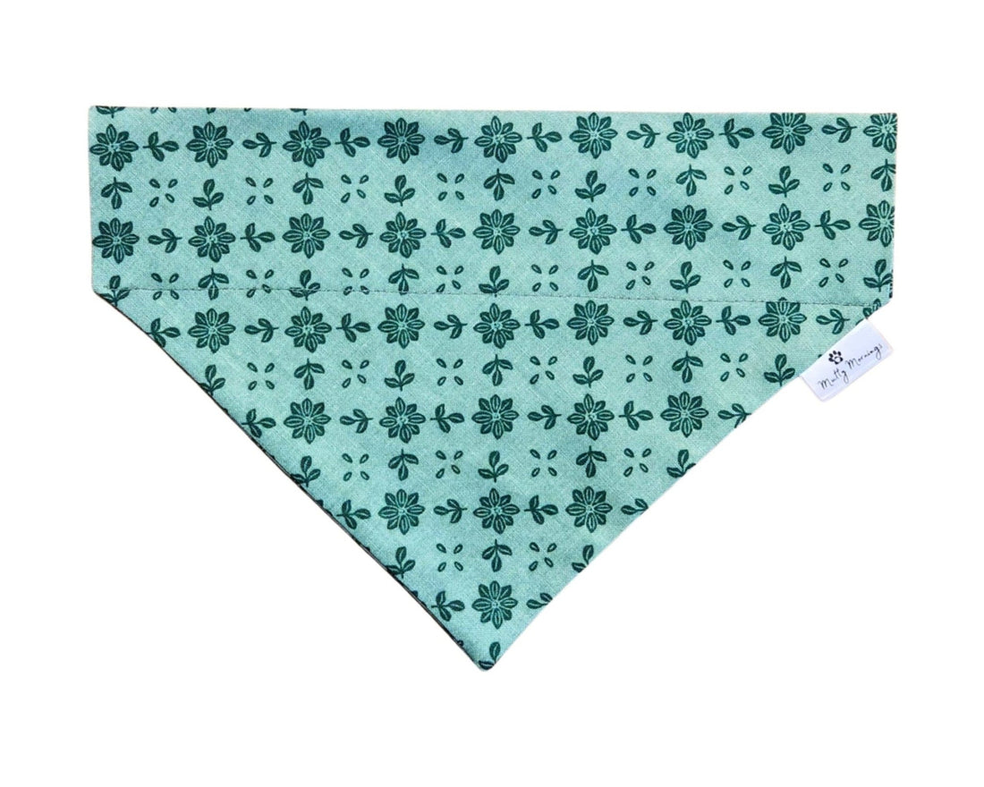 Frosted Poinsettia Pet Bandana - Mutty Mornings