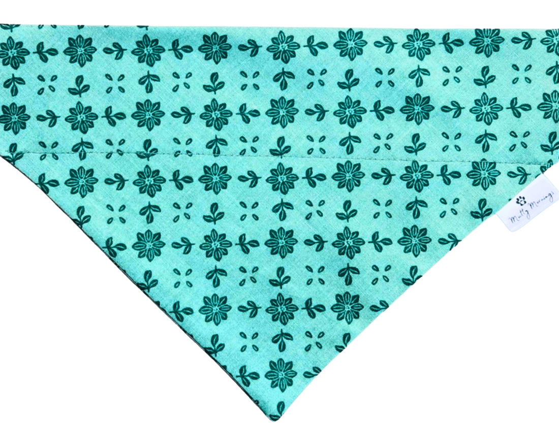 Frosted Poinsettia Pet Bandana - Mutty Mornings