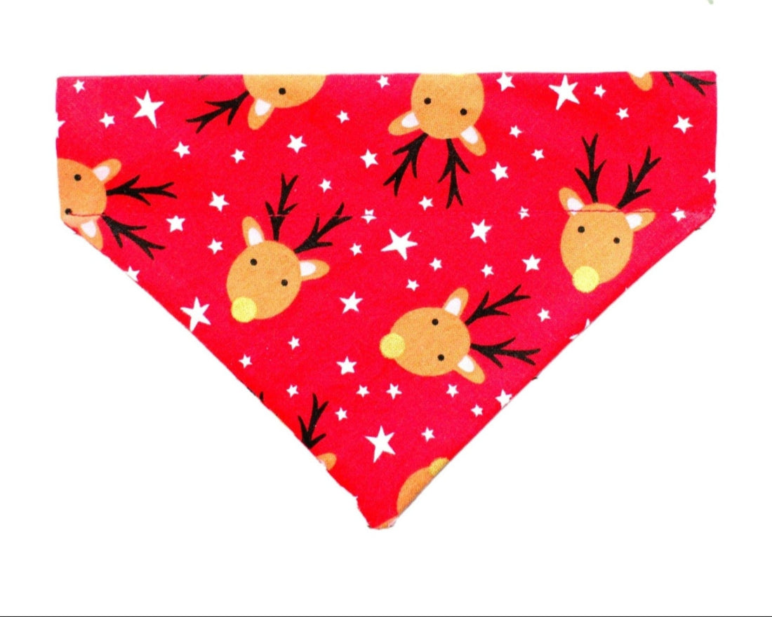 Gold Nose Reindeer Pet Bandana - Mutty Mornings