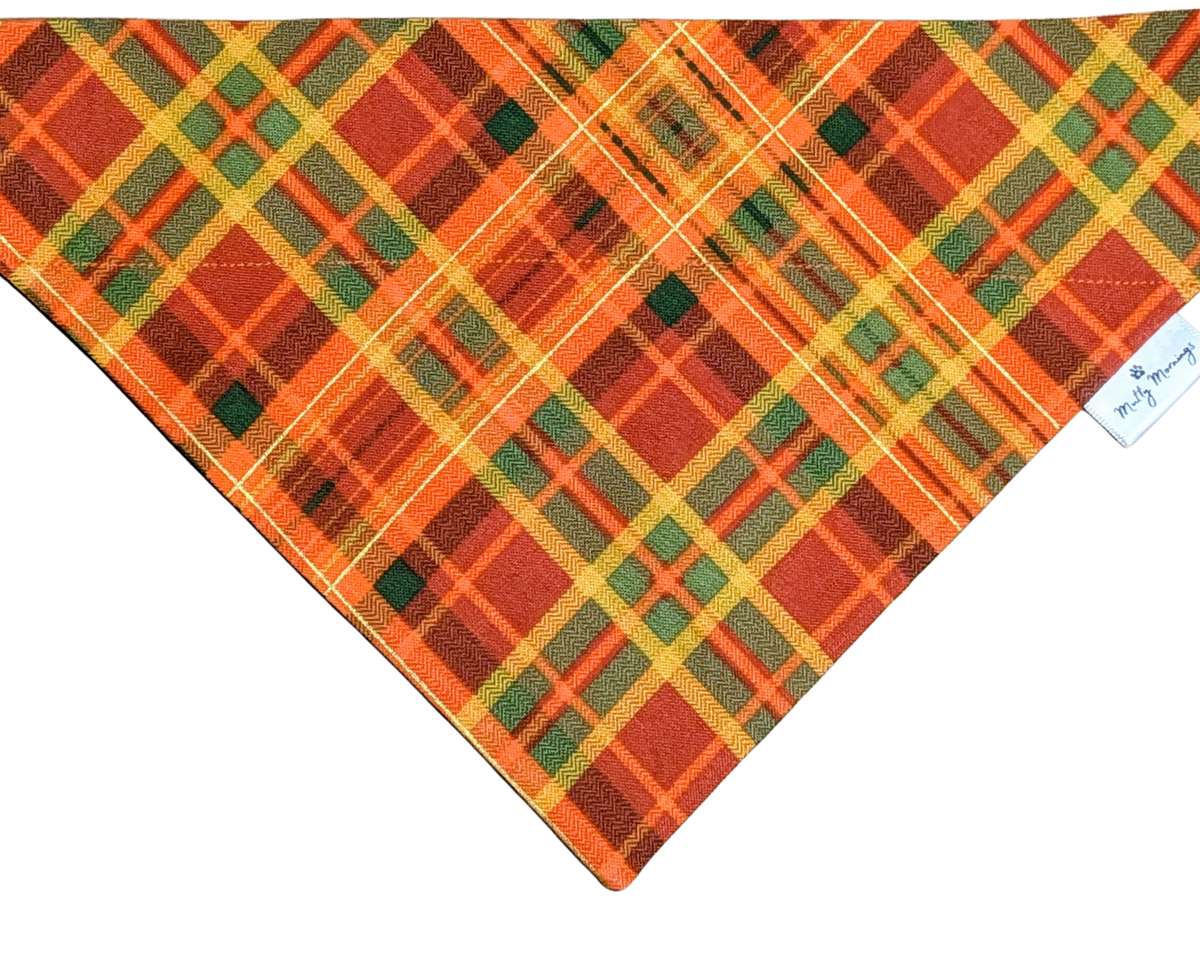 Grateful Plaid Pet Bandana - Mutty Mornings