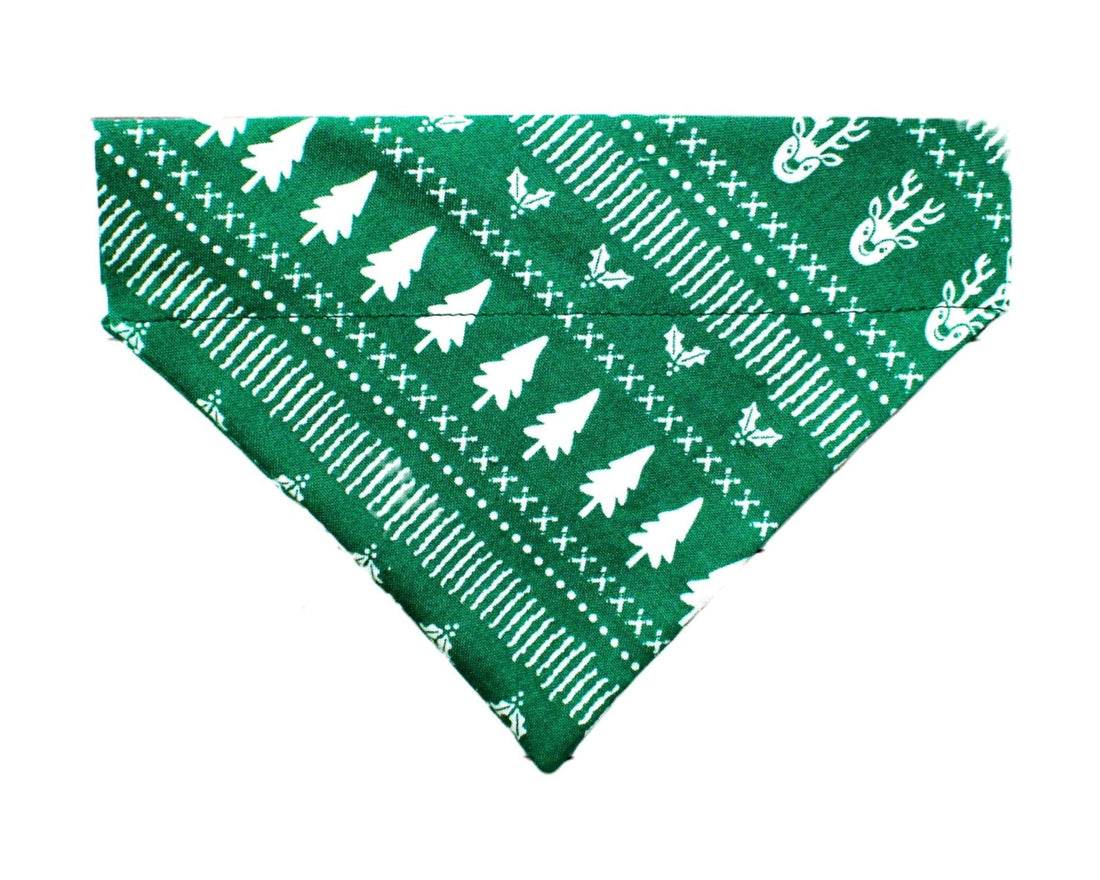 Green Christmas Pet Bandana - Mutty Mornings