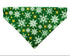 Green Snowflakes Pet Bandana - Mutty Mornings