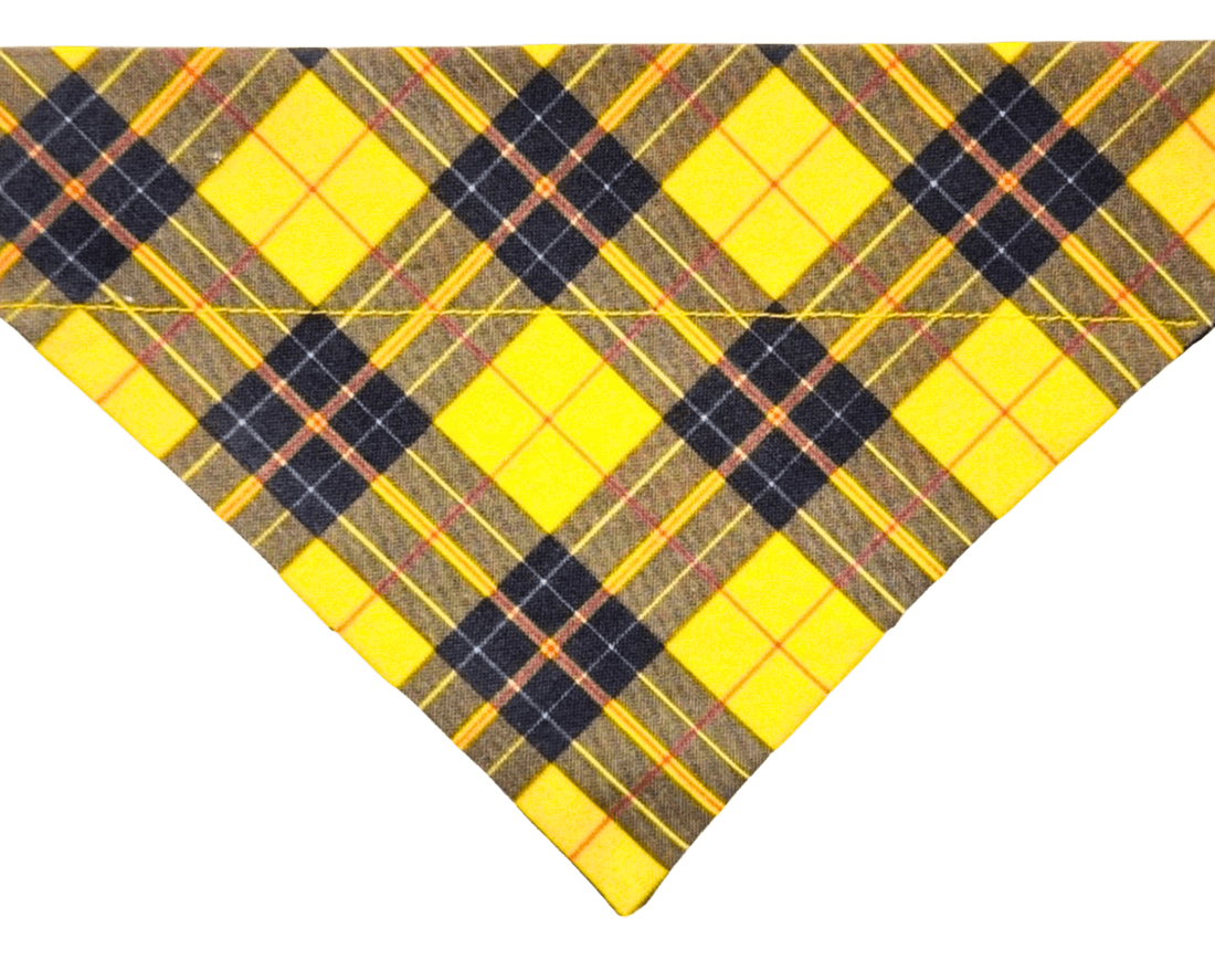 Hazard Check Plaid Pet Bandana - Mutty Mornings